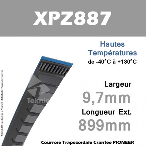 Courroie XPZ887 - Continental Pioneer