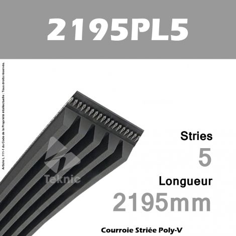 Courroie Poly-V 2195PL5