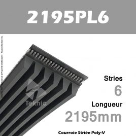 Courroie Poly-V 2195PL6