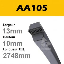 Courroie Hexagonale AA105 - Teknic